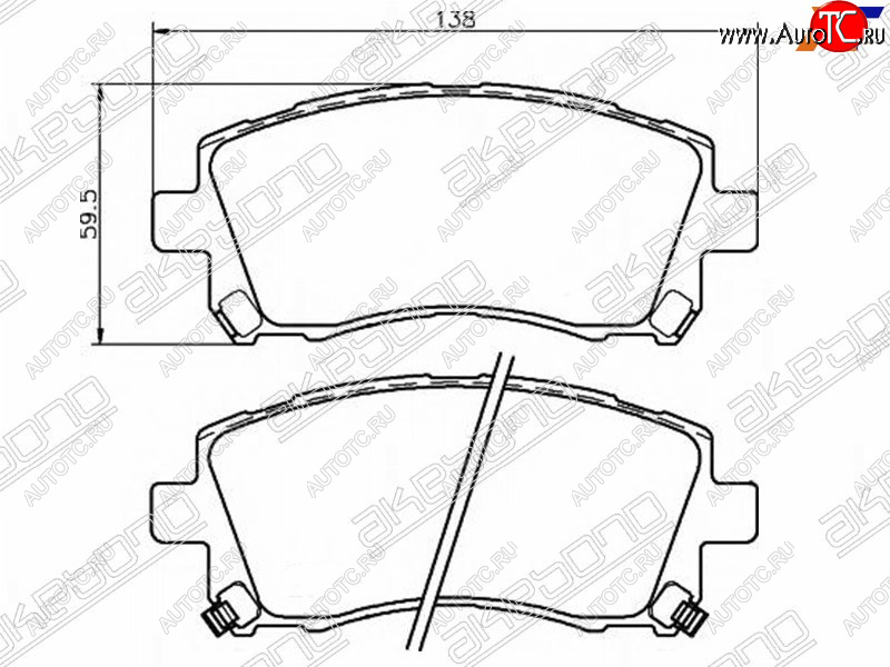 2 199 р. Колодки тормозные AKEBONO (передние) Subaru Forester SF рестайлинг (2000-2002)  с доставкой в г. Омск