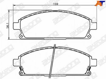 Колодки тормозные AKEBONO (передние) Nissan Elgrand 1 (1997-2002)