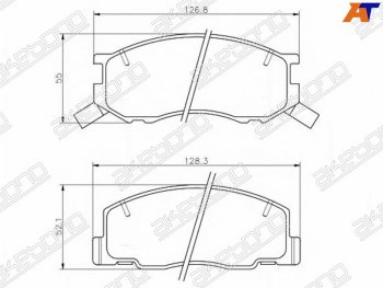 Колодки тормозные AKEBONO (передние) Toyota LiteAce Noah (1996-2001)