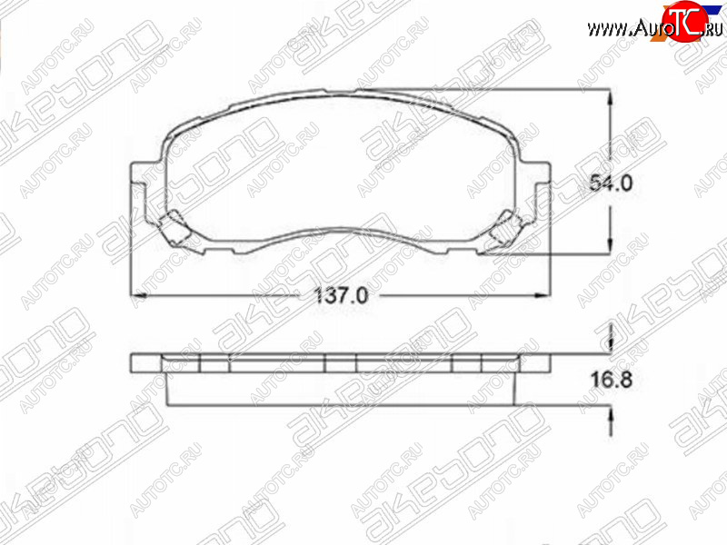 2 699 р. Колодки тормозные AKEBONO (передние) Subaru Forester SH (2008-2013)  с доставкой в г. Омск