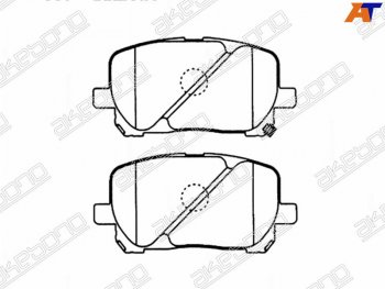 2 099 р. Колодки тормозные AKEBONO (передние) Toyota Ipsum ACM20 дорестайлинг (2001-2003)  с доставкой в г. Омск. Увеличить фотографию 1