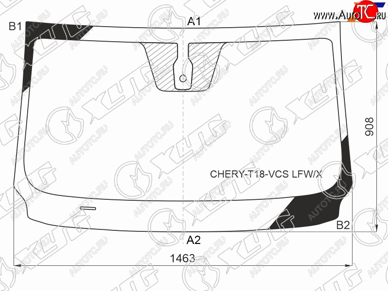 7 999 р. Стекло лобовое (Датчик дождя) XYG Chery Tiggo 4 дорестайлинг (2017-2020)  с доставкой в г. Омск