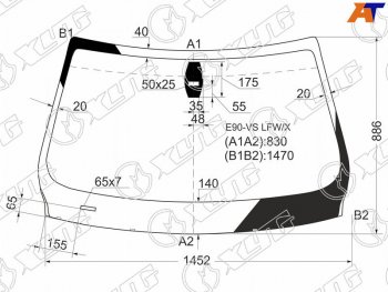 Стекло лобовое (Датчик дождя) XYG BMW (БМВ) 3 серия ( E90,  E91) (2004-2012) E90, E91 седан дорестайлинг, универсал дорестайлинг, седан рестайлинг, универсал рестайлинг