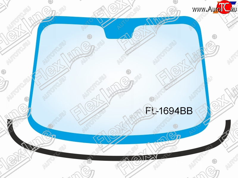 1 249 р. Молдинг лобового стекла (Снизу) FLEXLINE  Ford Focus  2 (2004-2011)  седан дорестайлинг, универсал дорестайлинг, хэтчбэк 3 дв. дорестайлинг, хэтчбэк 5 дв. дорестайлинг, седан рестайлинг, универсал рестайлинг, хэтчбэк 3 дв. рестайлинг, хэтчбэк 5 дв. рестайлинг  с доставкой в г. Омск