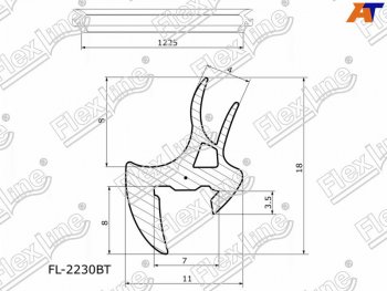 Молдинг лобового стекла (Сверху) FLEXLINE Toyota Highlander XU20 рестайлинг (2003-2007)