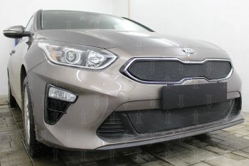 3 099 р. Защитная сетка в бампер (низ, ячейка 3х7 мм) Alfeco Стандарт  KIA Ceed  3 CD (2018-2024) универсал, хэтчбэк (Чёрная)  с доставкой в г. Омск. Увеличить фотографию 5