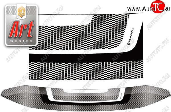 1 839 р.  Дефлектор капота CA-Plastic  Volkswagen Multivan  T5 (2009-2015) рестайлинг (Серия Art серебро)  с доставкой в г. Омск