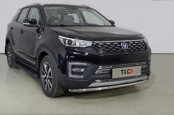 14 799 р. Защита переднего бампера нижняя d42,4 мм ТСС Тюнинг  Changan CS55 Plus (2021-2024) (нержавейка)  с доставкой в г. Омск. Увеличить фотографию 1