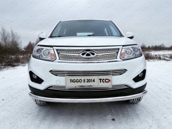 Нижняя декоративная вставка в бампер ТСС Тюнинг Chery Tiggo 5 (T21) дорестайлинг (2014-2017) ()