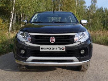 22 799 р. Защита переднего бампера нижняя овальная 75х42 мм ТСС Тюнинг Fiat Fullback (2016-2018) (нержавейка)  с доставкой в г. Омск. Увеличить фотографию 1