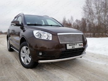 17 999 р. Защита переднего бампера нижняя d60,3 мм ТСС Тюнинг  Geely Emgrand X7 (2011-2015) дорестайлинг (нержавейка)  с доставкой в г. Омск. Увеличить фотографию 1