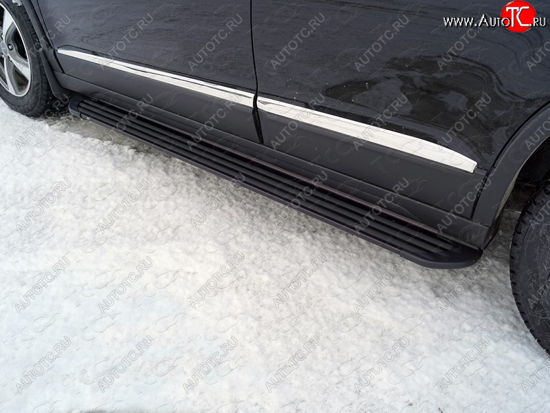 21 999 р. Пороги алюминиевые Slim Line ТСС Тюнинг  Haval H6 (2013-2020) (Black)  с доставкой в г. Омск