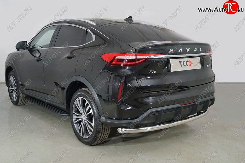 14 899 р. Защита задняя (нержавейка 60,3 мм), ТСС Тюнинг  Haval F7x (2022-2024)  рестайлинг  с доставкой в г. Омск