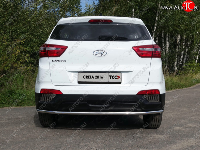 16 549 р. Защита задняя (нержавейка d42,4 мм), ТСС Тюнинг  Hyundai Creta  GS (2015-2019) дорестайлинг  с доставкой в г. Омск