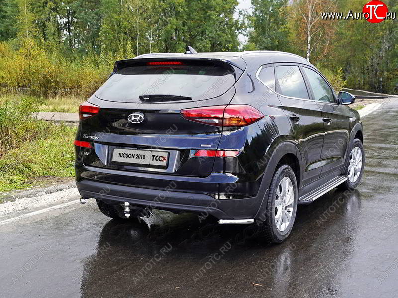 11 999 р. Защита заднего бампера (уголки, d42,4 мм) TCC  Hyundai Tucson  TL (2018-2021) рестайлинг  с доставкой в г. Омск