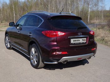 Защита заднего бампера (уголки, d42,4 мм) TCC INFINITI (Инфинити) Qx50 (КуХ50)  J50 (2015-2018) J50 рестайлинг