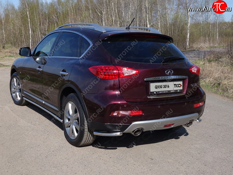 13 399 р. Защита заднего бампера (уголки, d42,4 мм) TCC  INFINITI Qx50  J50 (2015-2018) рестайлинг  с доставкой в г. Омск