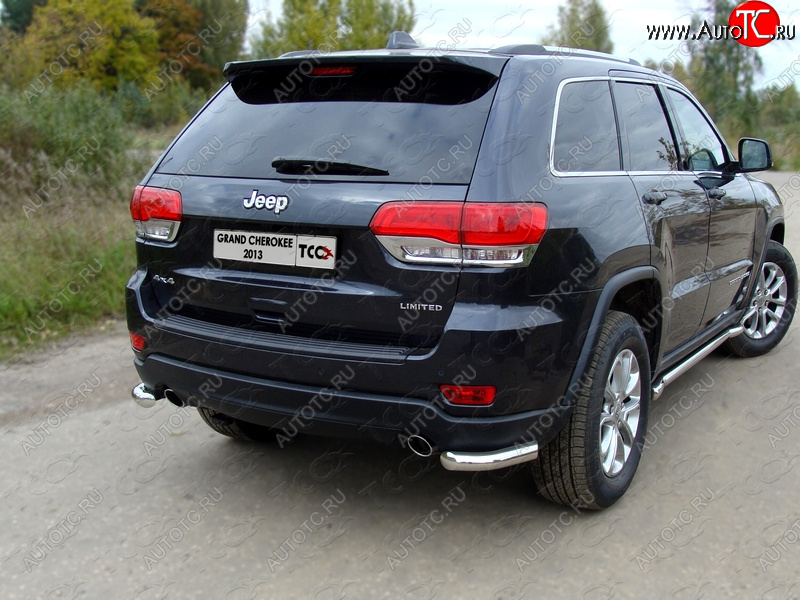 17 999 р. Защита заднего бампера (уголки, d60,3 мм) TCC  Jeep Grand Cherokee  WK2 (2013-2018) 1-ый рестайлинг  с доставкой в г. Омск