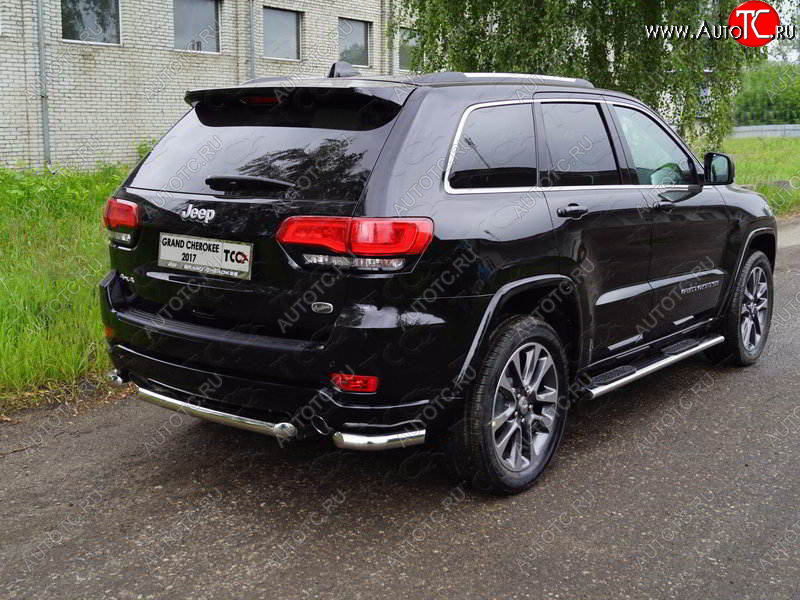 18 699 р. Защита заднего бампера (уголки, d60,3 мм) TCC  Jeep Grand Cherokee  WK2 (2017-2022) 2-ой рестайлинг  с доставкой в г. Омск