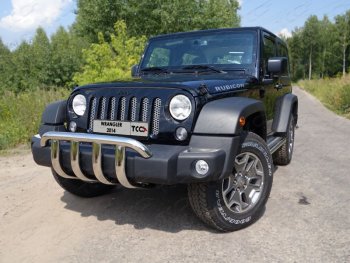 29 999 р. Защита переднего бампера кенгурин 60,3 мм ТСС Тюнинг  Jeep Wrangler  JK (2007-2018) (нержавейка)  с доставкой в г. Омск. Увеличить фотографию 1