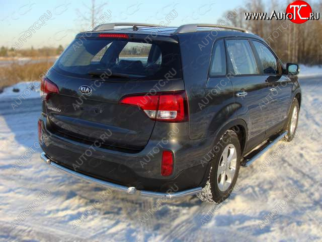 13 399 р. Защита заднего бампера (уголки, d60,3 мм) TCC  KIA Sorento  UM/Prime (2014-2018) дорестайлинг  с доставкой в г. Омск