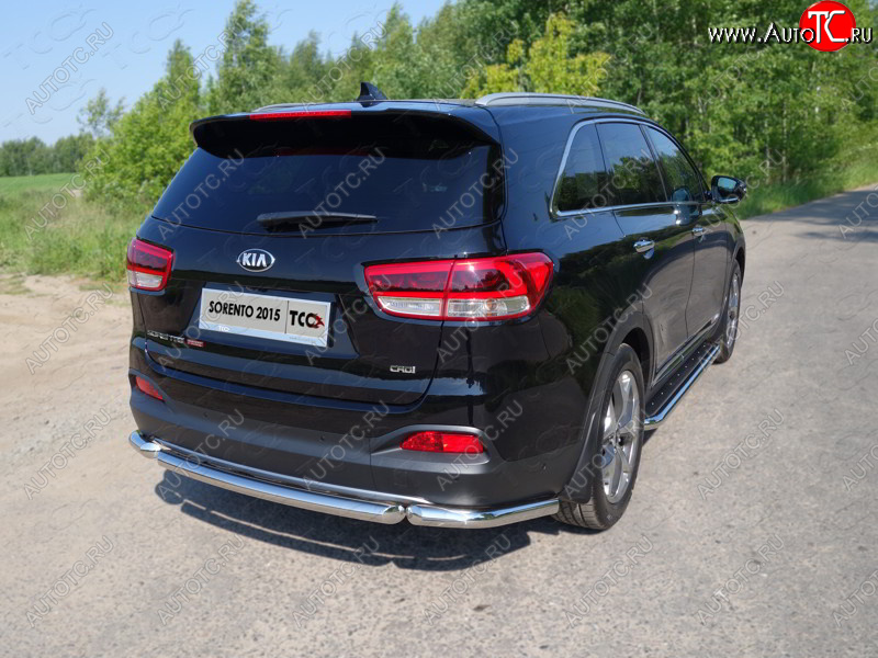 18 699 р. Защита заднего бампера (уголки, d60,3 мм) TCC  KIA Sorento  UM/Prime (2018-2020) рестайлинг  с доставкой в г. Омск