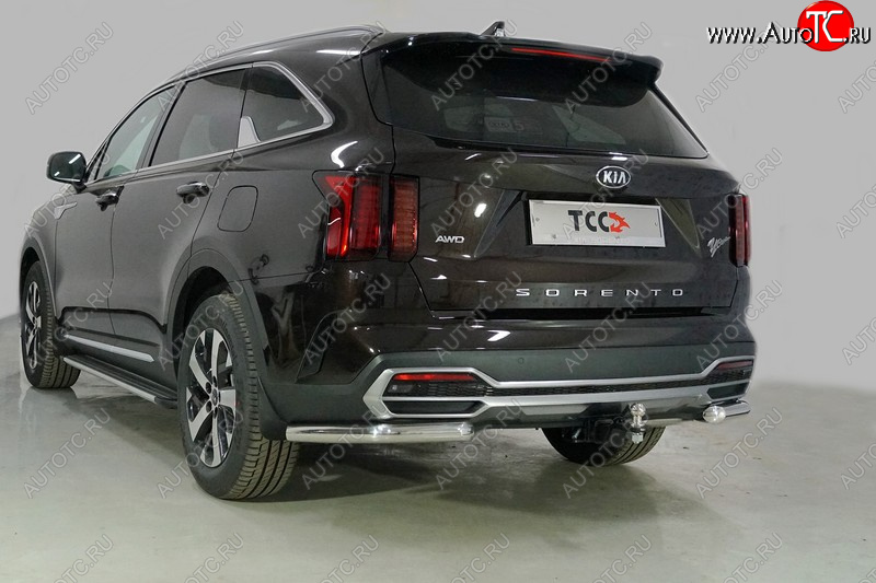 21 599 р. Защита заднего бампера (уголки, d60,3 мм) TCC  KIA Sorento  MQ4 (2020-2022)  с доставкой в г. Омск