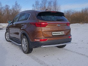 16 549 р. Защита задняя (нержавейка 60,3 мм) ТСС Тюнинг  KIA Sportage  4 QL (2016-2018) дорестайлинг  с доставкой в г. Омск. Увеличить фотографию 1