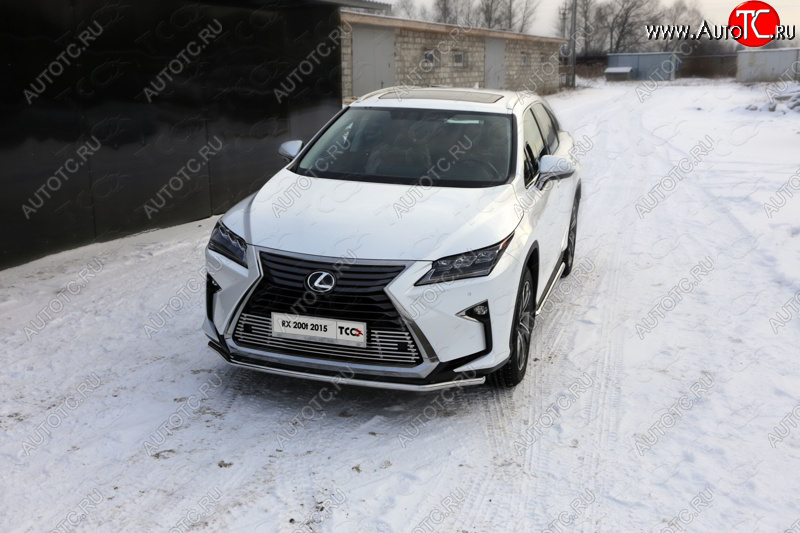 20 999 р. Защита переднего бампера нижняя d42,4 мм ТСС Тюнинг  Lexus RX  200T - RX450H  AL10 (нержавейка)  с доставкой в г. Омск