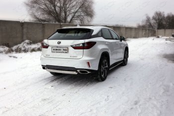 Защита задняя центральная овальная нержавейка75*42 мм, кроме F-Sport ТСС Тюнинг  RX  200T, RX300  XU30, RX330  XU30, RX350  AL20, RX450H  AL10