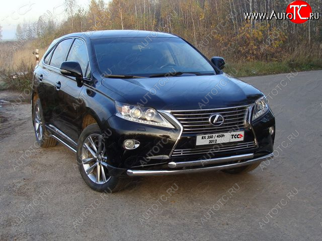 29 999 р. Защита переднего бампера нижняя 60,3*60,3 мм ТСС Тюнинг  Lexus RX350  AL10 (2012-2015) рестайлинг (нержавейка)  с доставкой в г. Омск