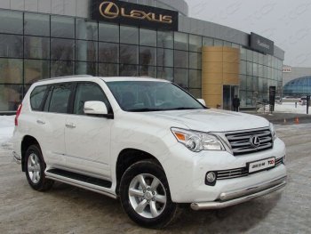 37 649 р. Защита переднего бампера нижняя d76,1*75 мм ТСС Тюнинг  Lexus GX460  J150 (2009-2013) дорестайлинг (нержавейка)  с доставкой в г. Омск. Увеличить фотографию 1