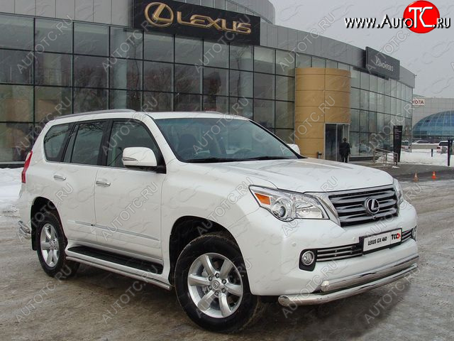 37 649 р. Защита переднего бампера нижняя d76,1*75 мм ТСС Тюнинг  Lexus GX460  J150 (2009-2013) дорестайлинг (нержавейка)  с доставкой в г. Омск