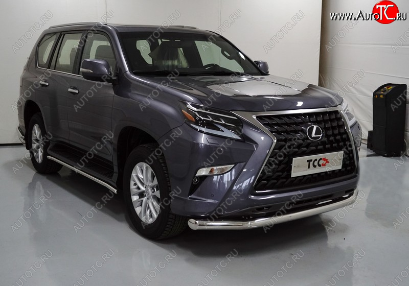 32 749 р. Защита переднего бампера нижняя 76,1 мм ТСС тюнинг  Lexus GX460  J150 (2019-2022) 2-ой рестайлинг (нержавейка)  с доставкой в г. Омск