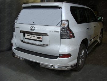 26 499 р. Защита задняя (уголки, нержавейка 76,1 мм) ТСС Тюнинг Lexus GX460 J150 1-ый рестайлинг (2013-2019)  с доставкой в г. Омск. Увеличить фотографию 1