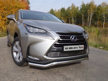 21 999 р. Защита переднего бампера кенгурин 60,3 мм кроме F-Sport ТСС Тюнинг  Lexus NX300h  Z10 (2014-2017) дорестайлинг (нержавейка)  с доставкой в г. Омск. Увеличить фотографию 1