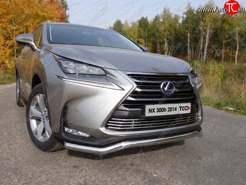 22 599 р. Защита переднего бампера кенгурин 60,3 мм кроме F-Sport ТСС Тюнинг  Lexus NX300h  Z10 (2014-2017) дорестайлинг (нержавейка)  с доставкой в г. Омск