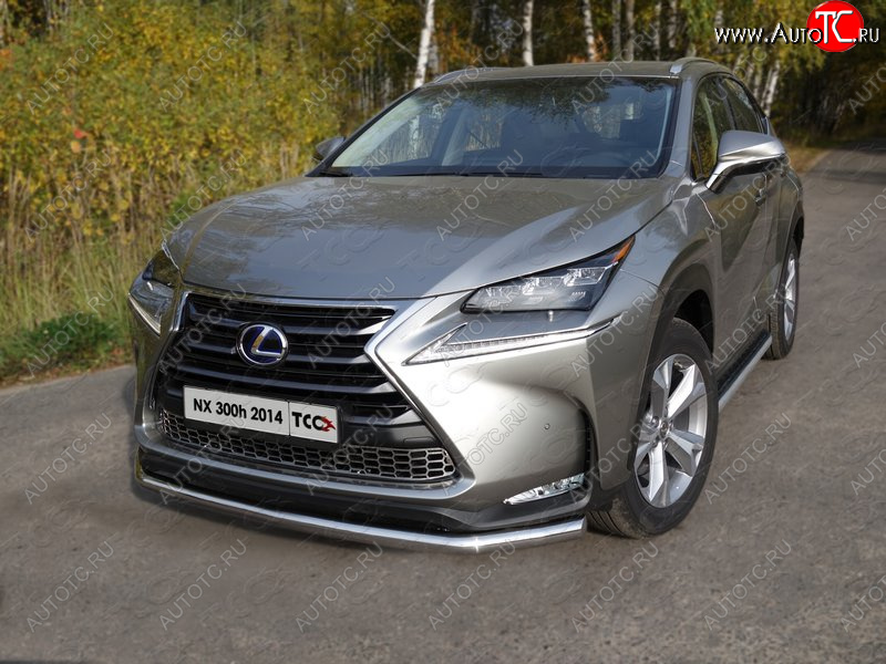 20 999 р. Защита переднего бампера нижняя d60,3 мм ТСС Тюнинг  Lexus NX300h  Z10 (2014-2017) дорестайлинг (нержавейка)  с доставкой в г. Омск