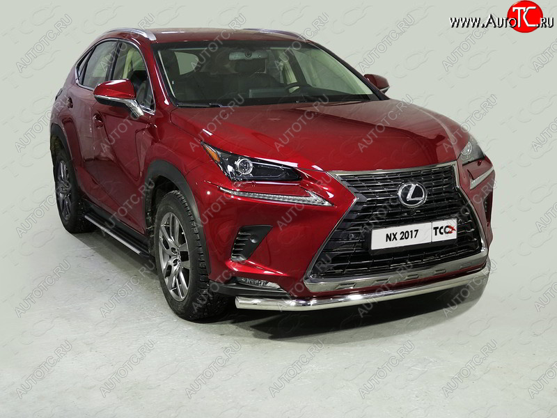 20 999 р. Защита переднего бампера нижняя d60,3 мм ТСС Тюнинг  Lexus NX200  Z10 (2017-2021) рестайлинг (нержавейка)  с доставкой в г. Омск