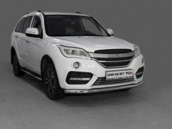 Защита переднего бампера нижняя d60,3 мм ТСС Тюнинг Lifan X60 2-ой рестайлинг (2016-2024)  (нержавейка)