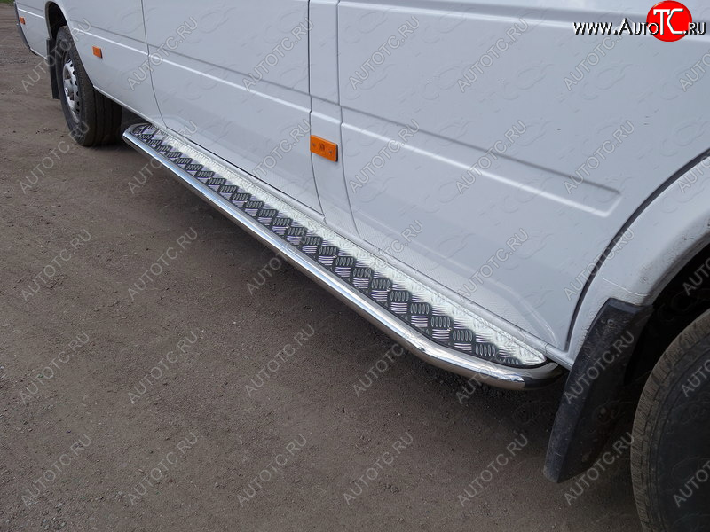 29 449 р. Порог с площадкой, ТСС Тюнинг Mercedes-Benz Sprinter W906 рестайлинг (2014-2018) (с площадкой 42,4 мм)  с доставкой в г. Омск