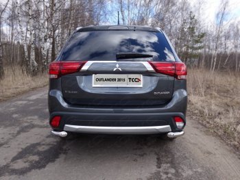 21 999 р. Защита заднего бампера (уголки, d60,3 мм) TCC  Mitsubishi Outlander  GF (2015-2018) 2-ой рестайлинг  с доставкой в г. Омск. Увеличить фотографию 1