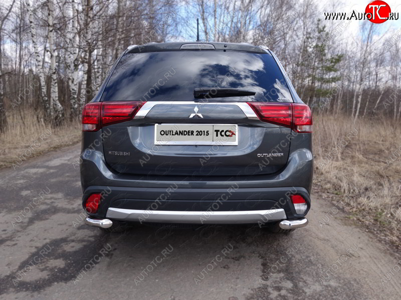 21 999 р. Защита заднего бампера (уголки, d60,3 мм) TCC  Mitsubishi Outlander  GF (2015-2018) 2-ой рестайлинг  с доставкой в г. Омск