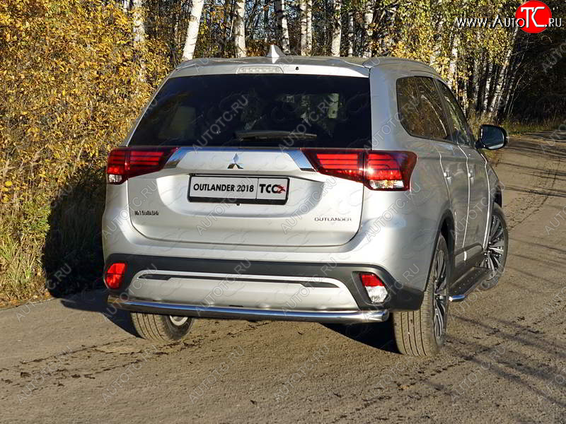 20 999 р. Защита задняя (нержавейка 60,3 мм) ТСС Тюнинг  Mitsubishi Outlander  GF (2018-2022) 3-ий рестайлинг  с доставкой в г. Омск