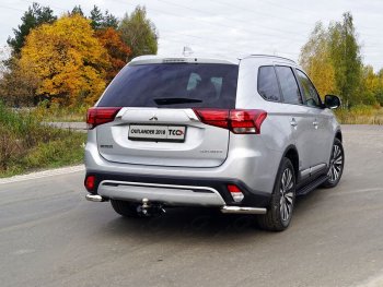 22 599 р. Защита заднего бампера (уголки, d60,3 мм) TCC  Mitsubishi Outlander  GF (2018-2022) 3-ий рестайлинг  с доставкой в г. Омск. Увеличить фотографию 1