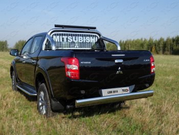 Защита задняя (центральная 120х60 мм) ТСС Тюнинг Mitsubishi (Митсубиси) L200 (л)  5 KK,KL (2015-2019) 5 KK,KL дорестайлинг  (центральная)