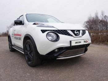 Защита переднего бампера нижняя d42,4 мм ТСС Тюнинг Nissan Juke 1 YF15 рестайлинг (2014-2020)  (нержавейка)