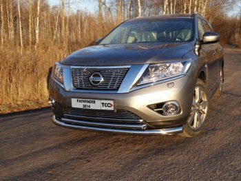 29 999 р.  Защита передняя нижняя двойная 76,1*50,8 мм Тюнинг  Nissan Pathfinder  R52 (2012-2017) дорестайлинг (нержавейка)  с доставкой в г. Омск. Увеличить фотографию 1