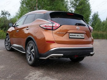 14 999 р. Защита заднего бампера (уголки, d42,4 мм) TCC  Nissan Murano  3 Z52 (2015-2022) дорестайлинг  с доставкой в г. Омск. Увеличить фотографию 1