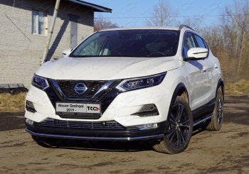 17 799 р. Защита переднего бампера нижняя 42,4 мм ТСС Тюнинг  Nissan Qashqai  2 (2017-2022) J11 рестайлинг (нержавейка)  с доставкой в г. Омск. Увеличить фотографию 1